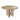 Modern Round Oak Wood Dining Table, Geometric Black Legs, Stylish Design