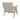 Chic Oak Wood Lounge Chair, Linen Upholstered Recliner for Modern Living Room