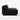 Plinth 80-inch Armless Black Boucle Sofa: Modern Solid Wood Living Room