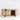 Elegant Natural Oak Gold Metal Frame Sideboard Buffet with Drawers Storage Cabinet