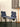 Vintage Italian Design Midnight Blue Flower Dining Chair Chrome Base