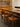 Vintage 1960s Italian Solid Wood Dining Table with Structural Legs, Mid-Century Modern Design
