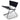 Erik Magnussen Z Down Foldable Lounge Chair, Black Leather, Excellent Condition
