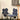 Vintage Italian Design Midnight Blue Flower Dining Chair Chrome Base