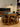 Andre Sornay Mid-Century Modern Dining Table with Dark Gray Wood Top