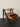 Vintage Danish Modern Side Table Shelf, 1960s Solid Wood & Metal
