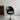 Authentic Vintage Danish Office Dining Chair, Black Leather, Metal Base